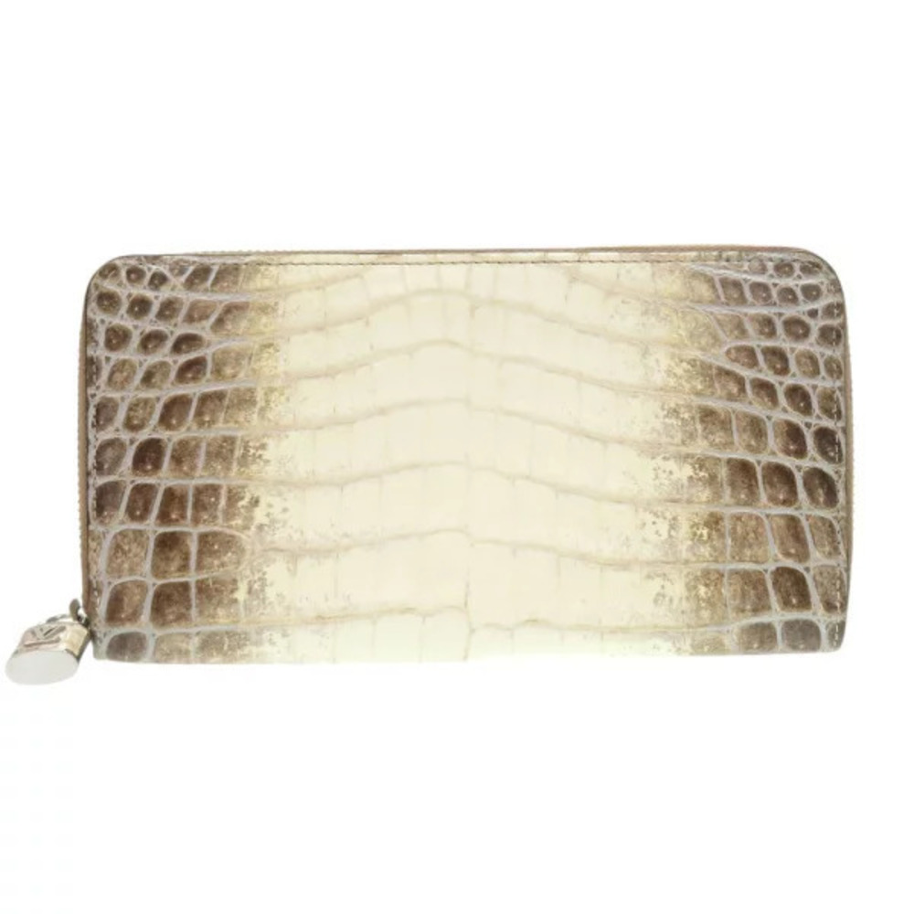 Louis Vuitton Zippy Wallet Crocodile Sahara long White LV